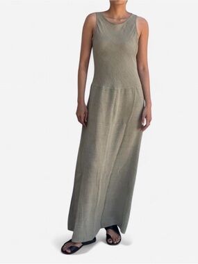 Vintage Olive Maxi Dress